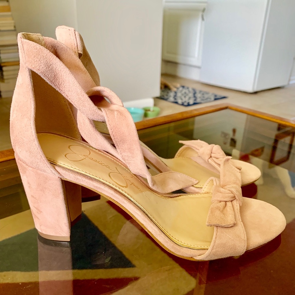 Jessica Simpson Blush Pink Block Heels